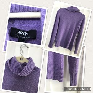 💜 Lavender 100% Cashmere Sweater Apt 9 Sz M 💜